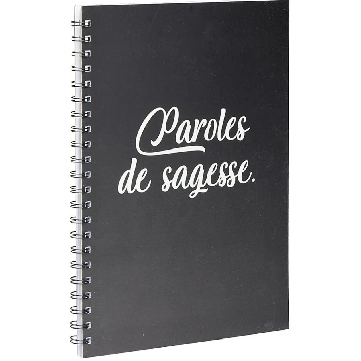 Cahier inscription Paroles de sagesse A4 noir 184 pages