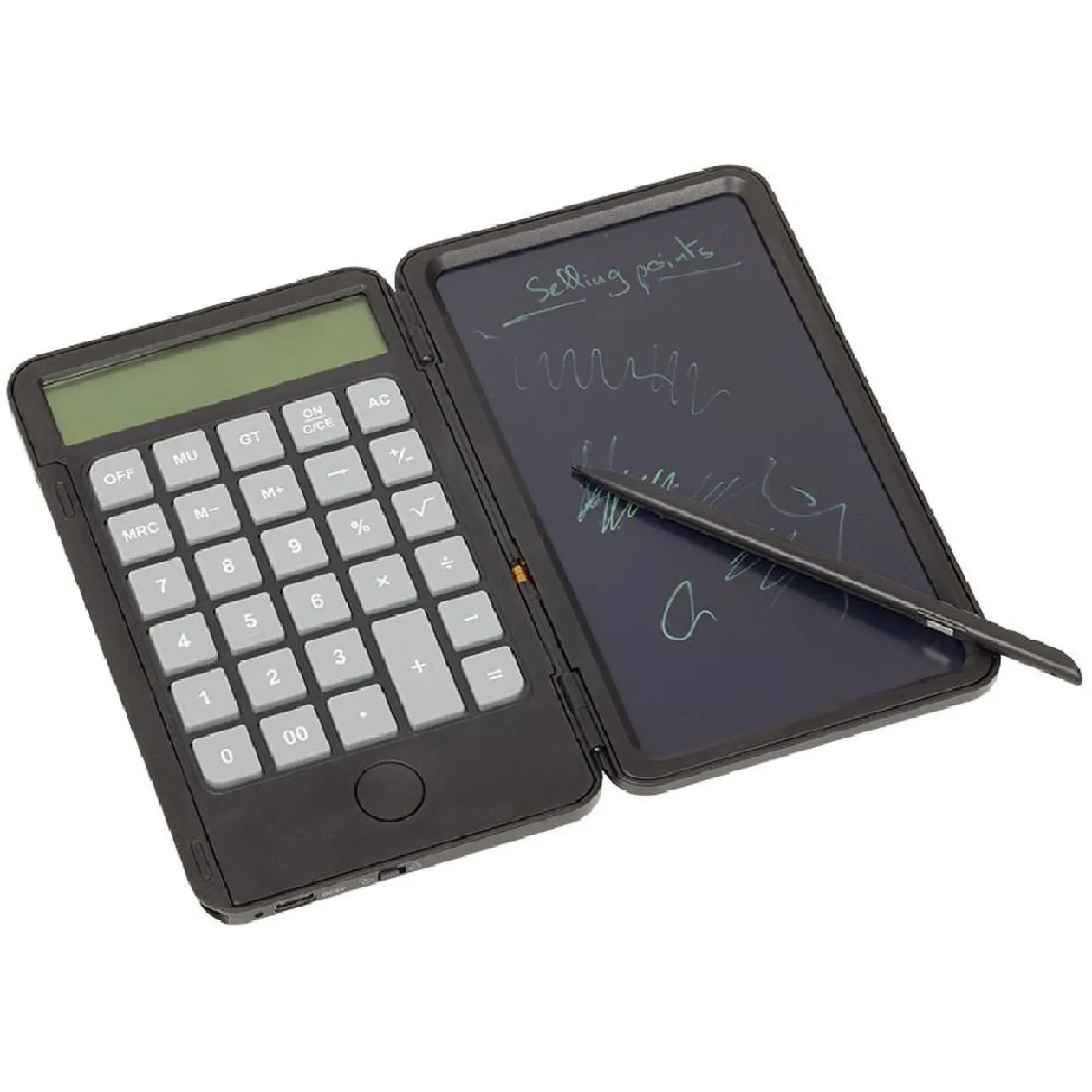 Calculatrice avec tablette d'écriture 15x9cm