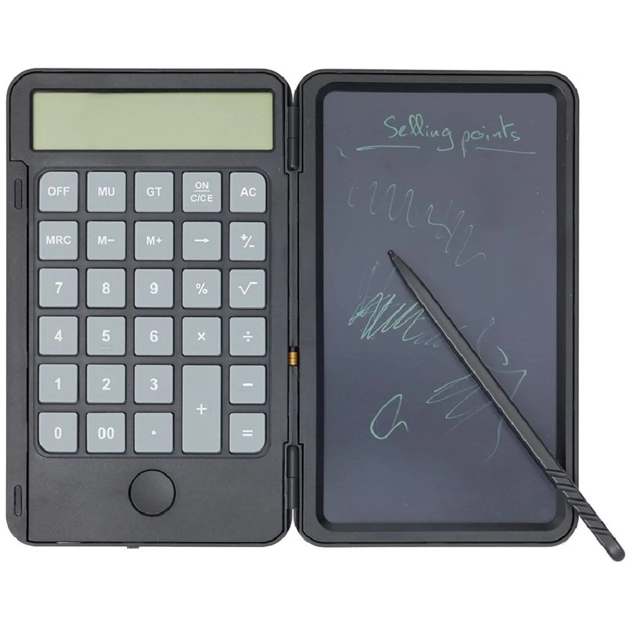 Calculatrice avec tablette d'écriture 15x9cm