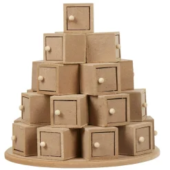 Calendrier de l'avent tour en bois