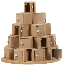 Calendrier de l'avent tour en bois