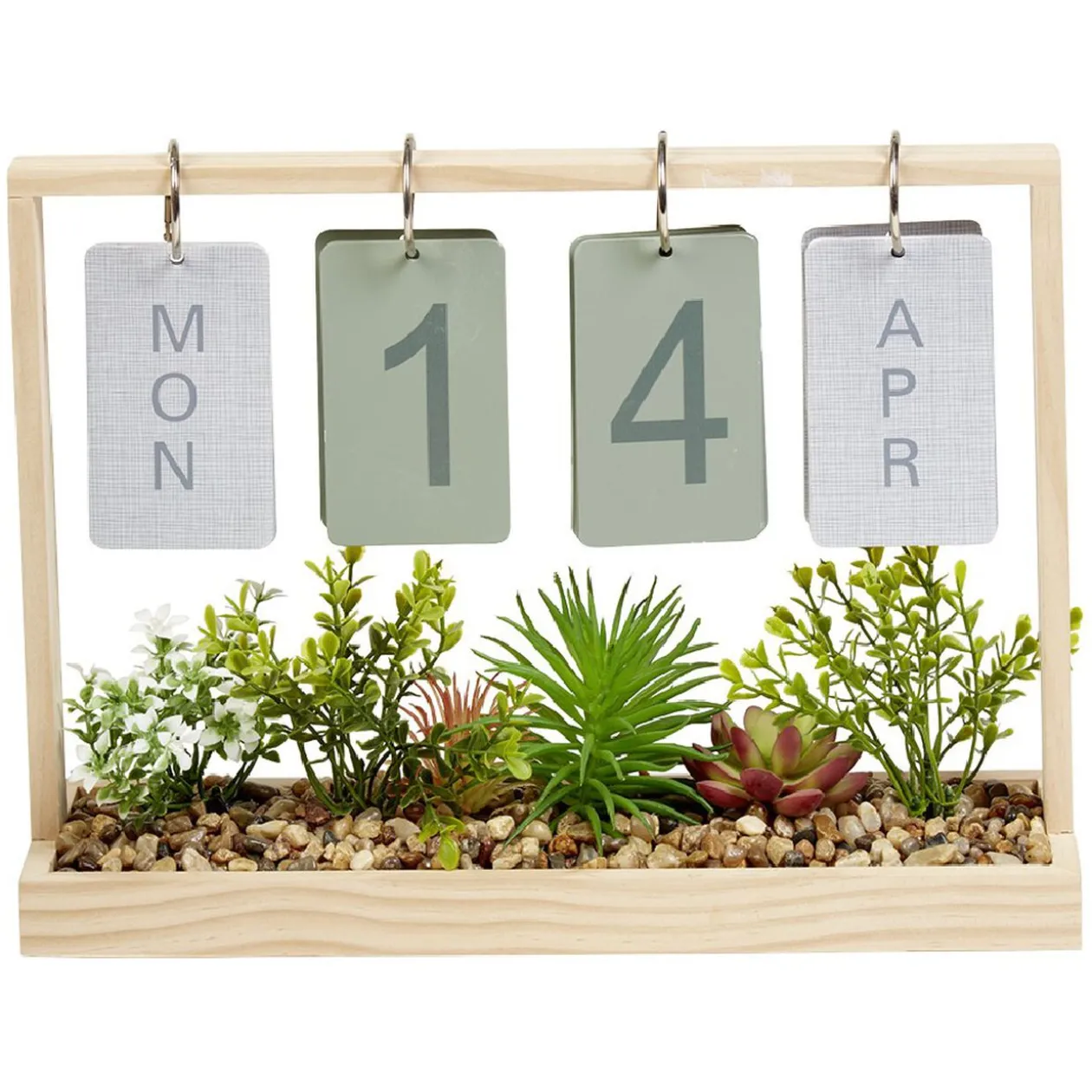 Calendrier perpétuel jardinière en bois