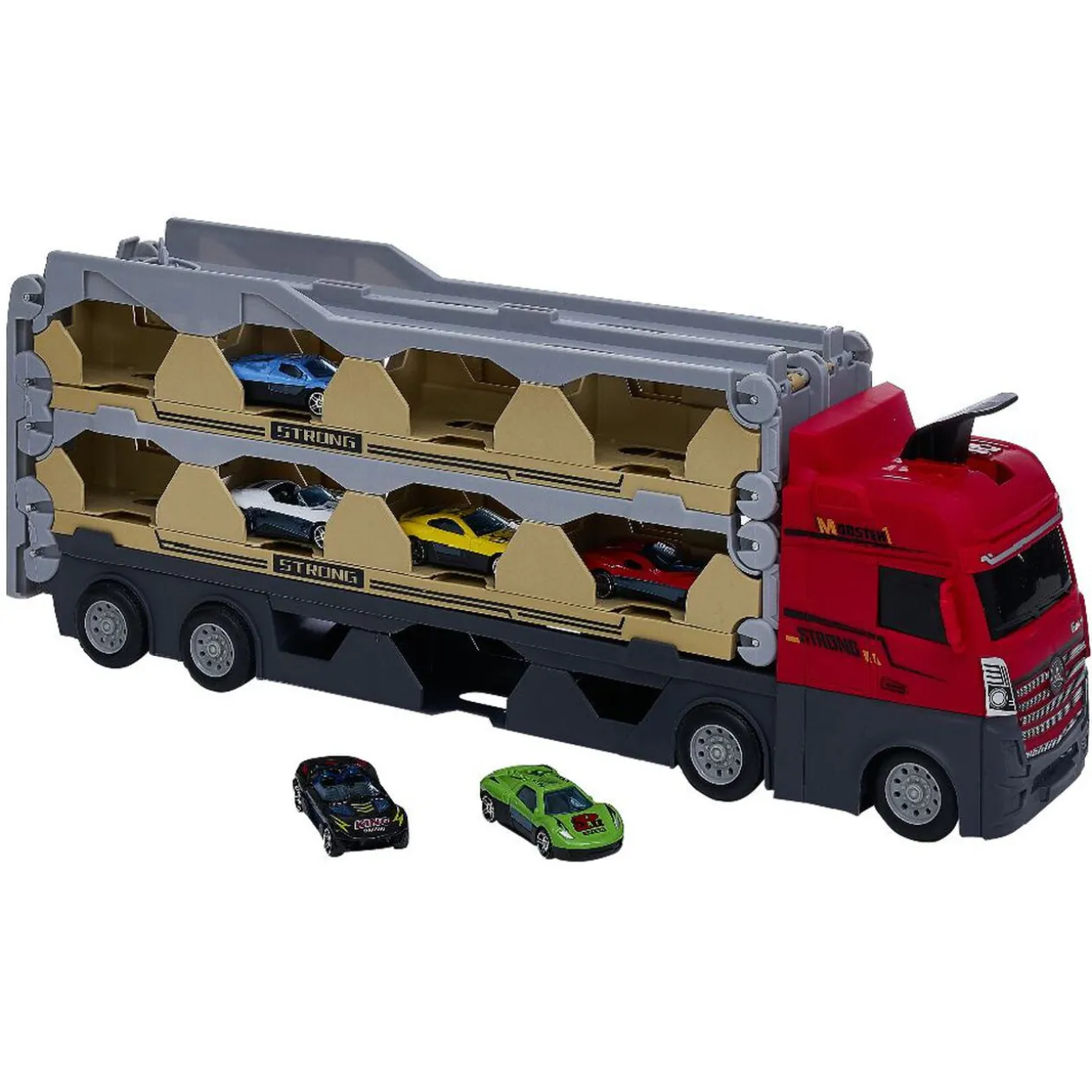 Camion catapulte avec 6 voitures - Longueur piste 2,5 m