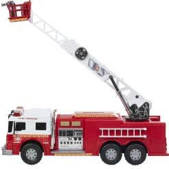 Camion de pompier avec grue sonore et lumineux