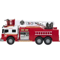 Camion de pompier avec grue sonore et lumineux