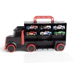 Camion de transport avec 6 voitures