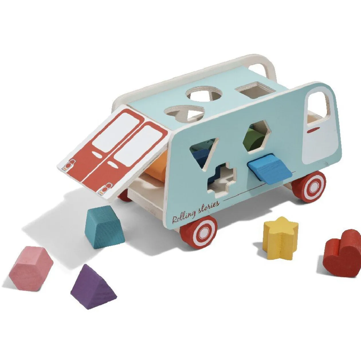 Camion d'éveil formes à encastrer en bois