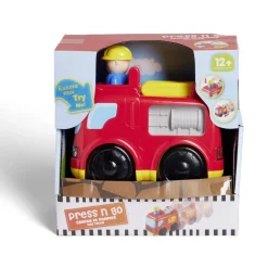 Camion friction police ou pompier 16,4x10,5xH15,4cm - 2 modèles