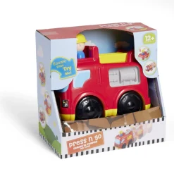 Camion friction police ou pompier 16,4x10,5xH15,4cm - 2 modèles