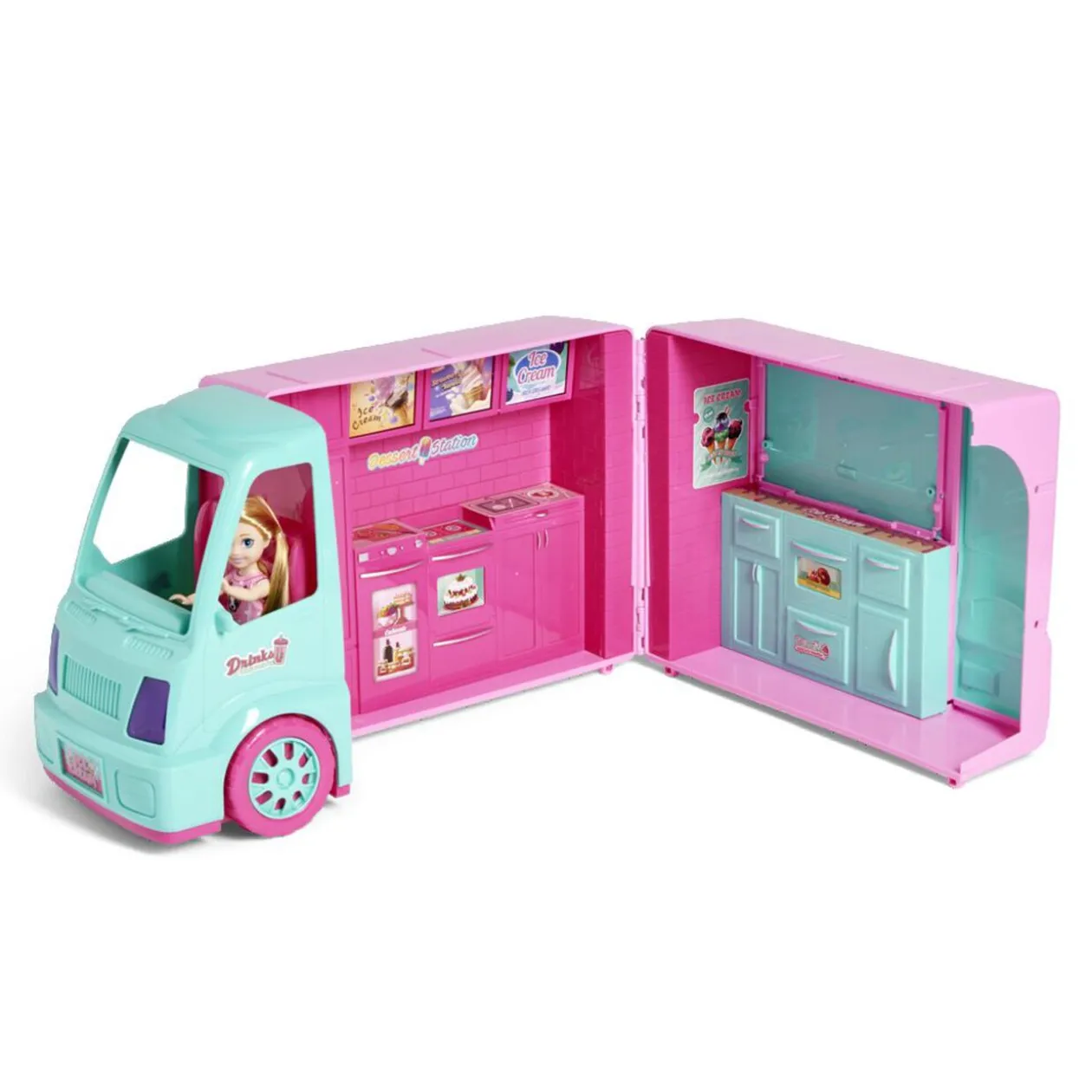 Camion glace avec poupée Amelia 21 pièces
