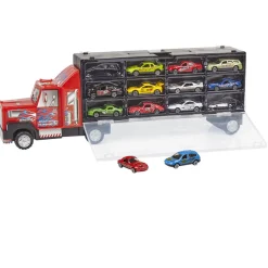 Camion remorque et 12 voitures