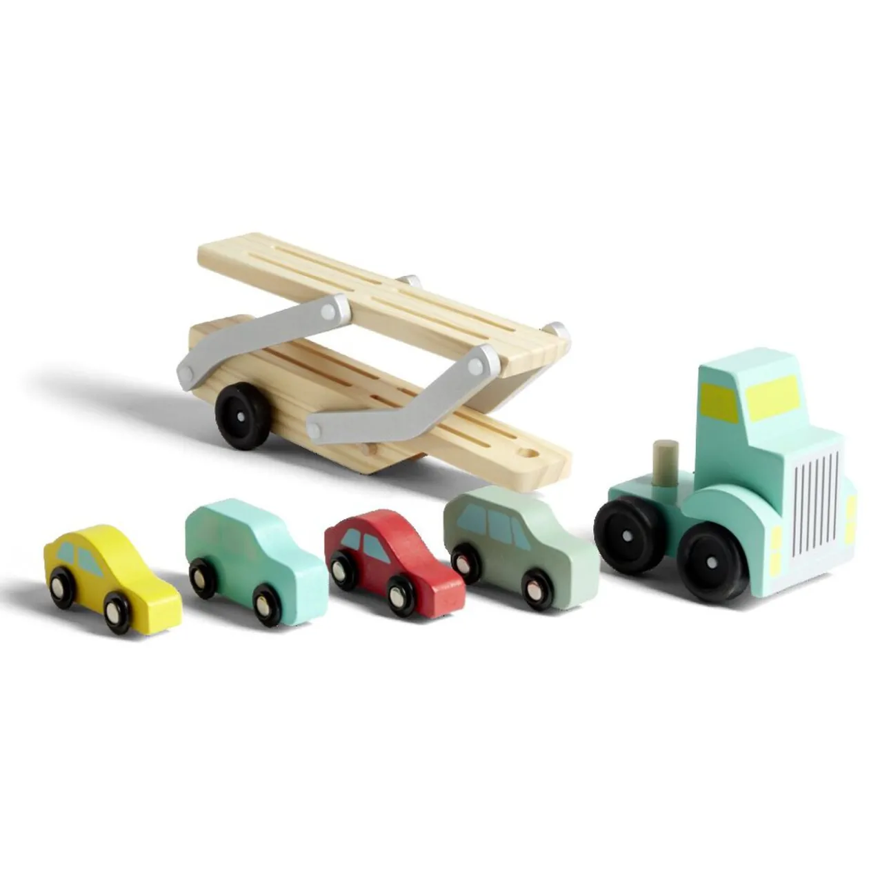 Camion transporteur 4 voitures en bois