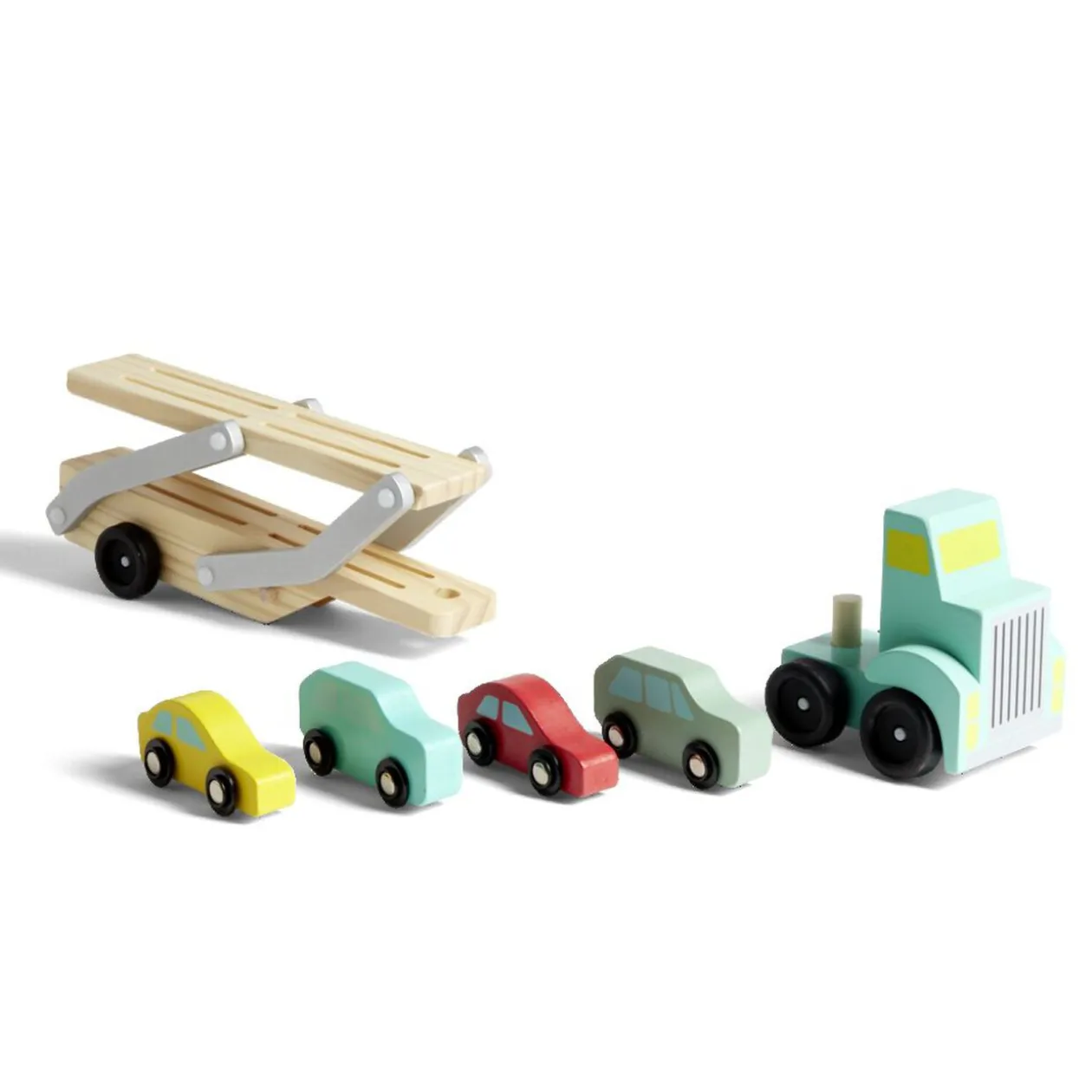 Camion transporteur 4 voitures en bois