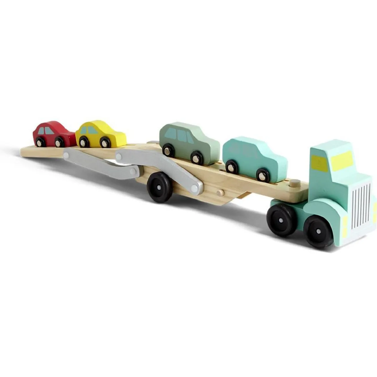 Camion transporteur 4 voitures en bois