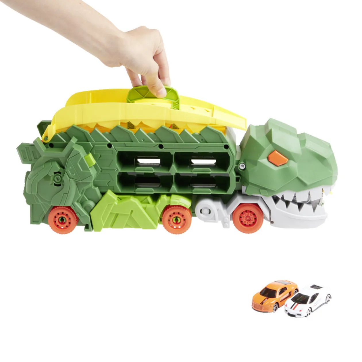 Camion transporteur dinosaure 6en1
