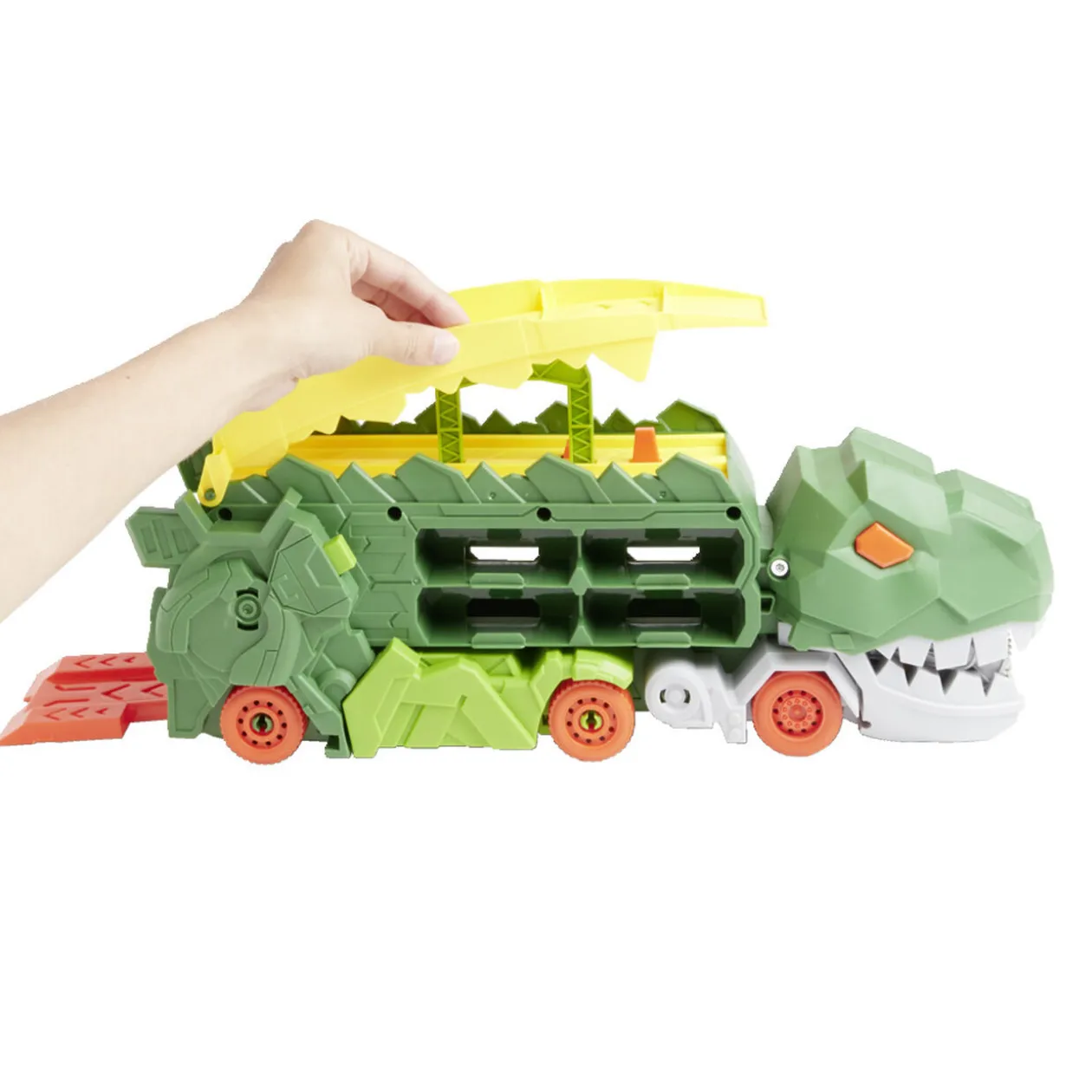 Camion transporteur dinosaure 6en1