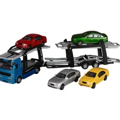 Camion transporteur et 4 voitures