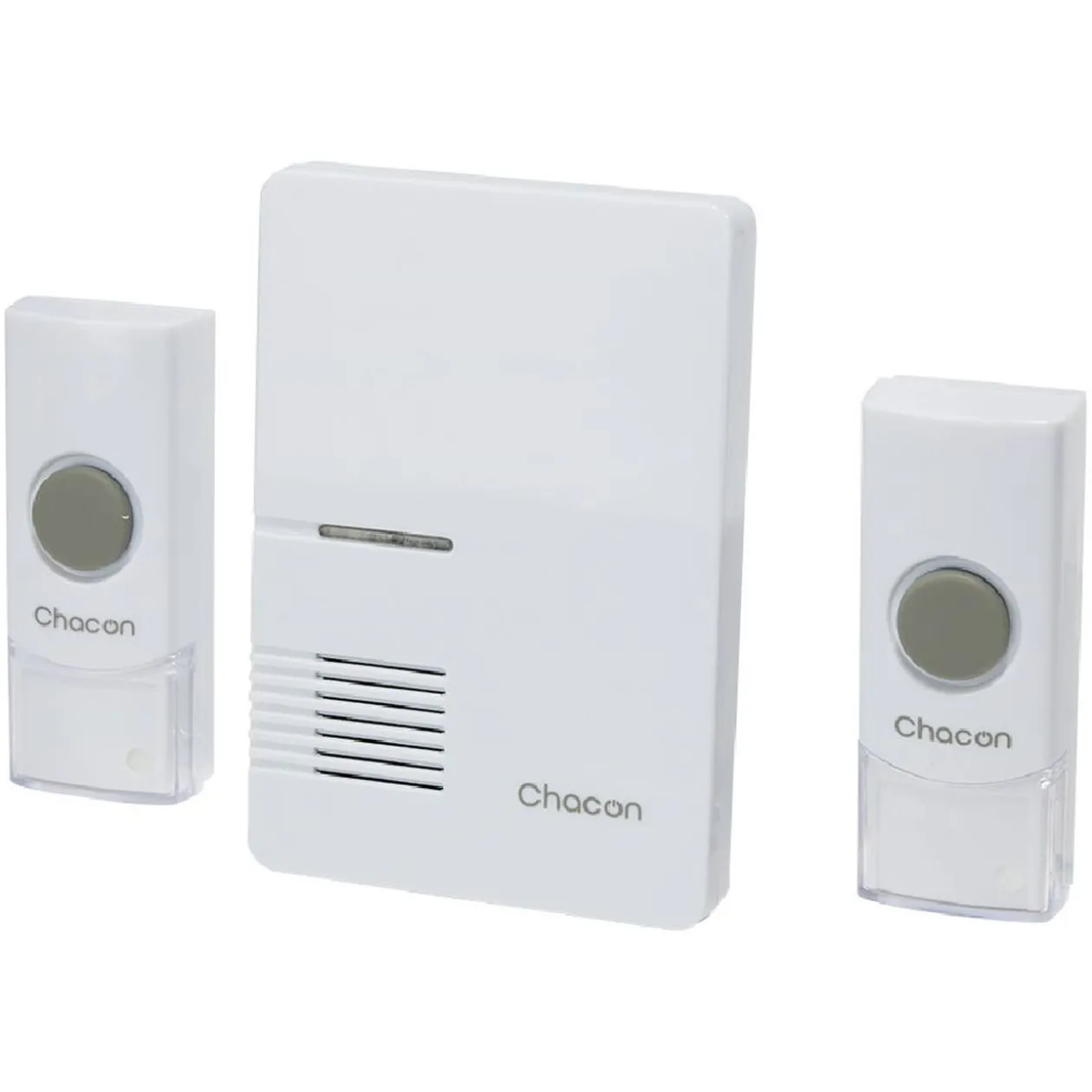 Carillon sans fil + 2 boutons poussoir 300m blanc