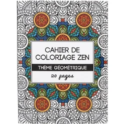 Carnet à colorier zen 20p en papier