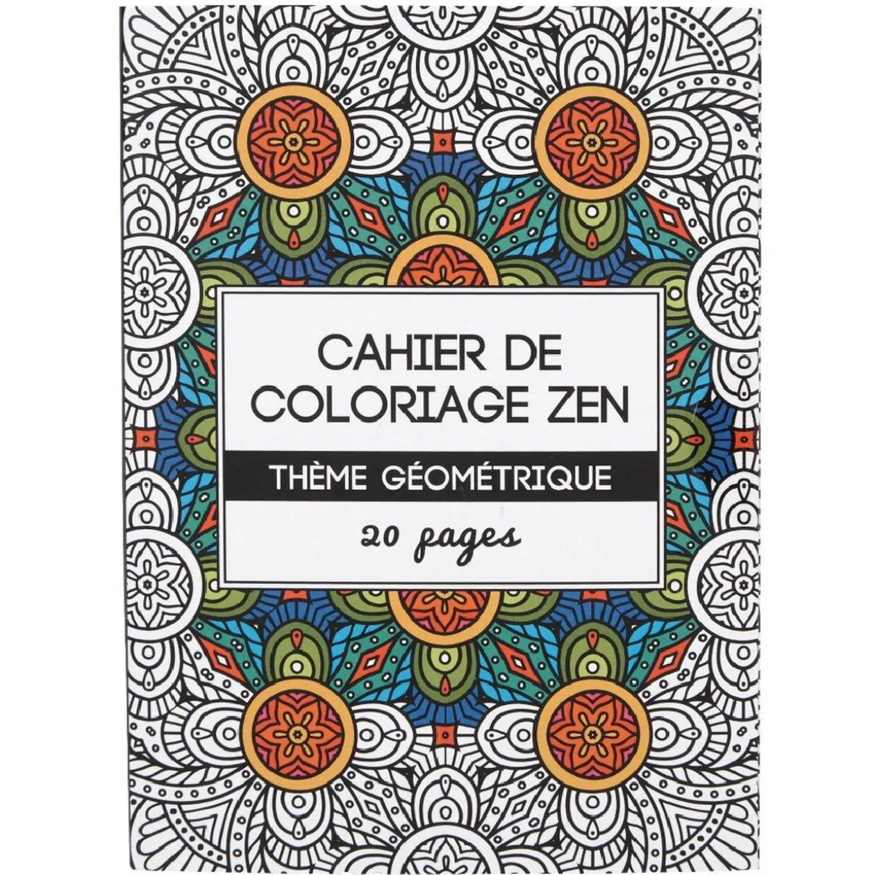 Carnet à colorier zen 20p en papier