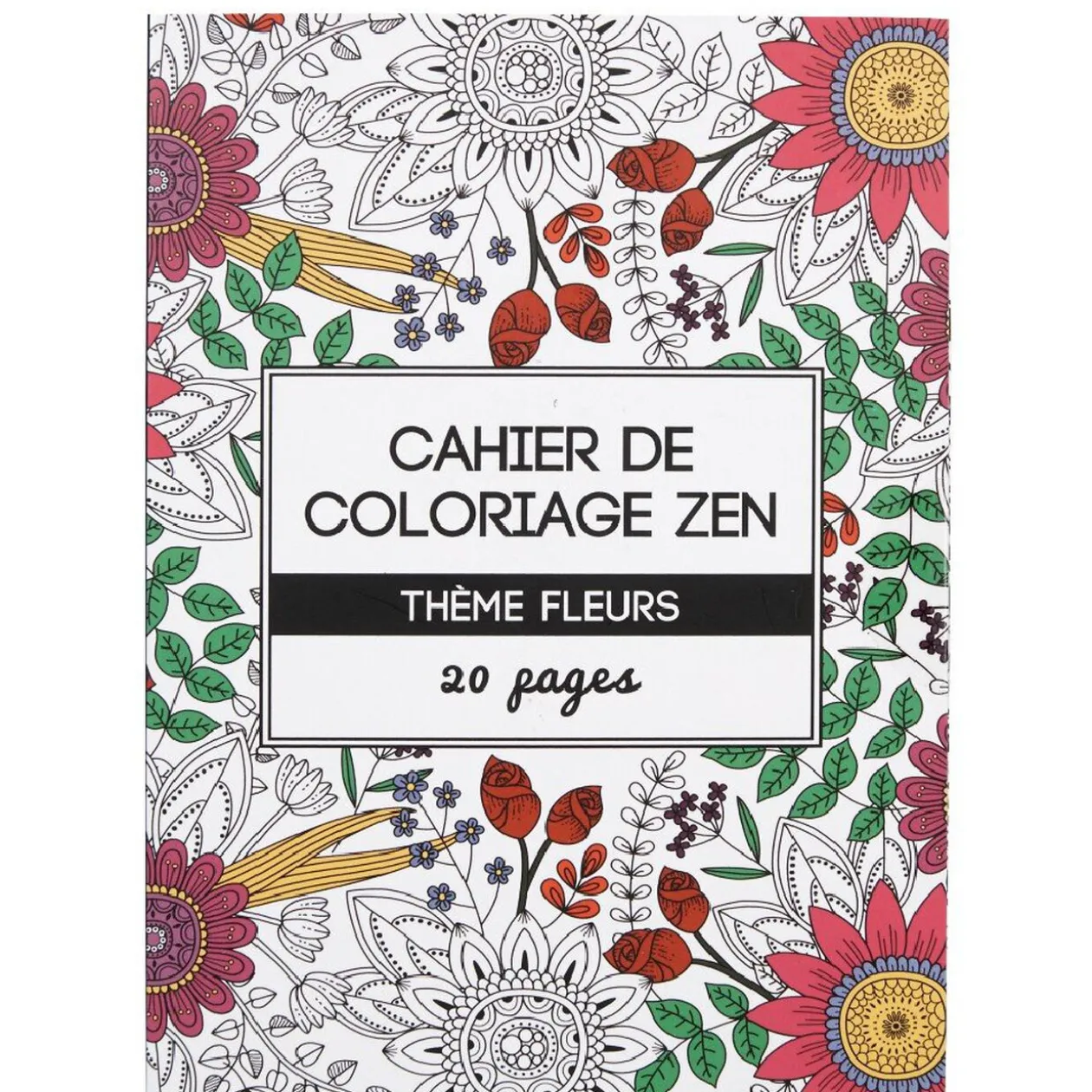 Carnet à colorier zen 20p en papier