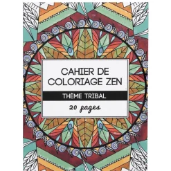 Carnet à colorier zen 20p en papier