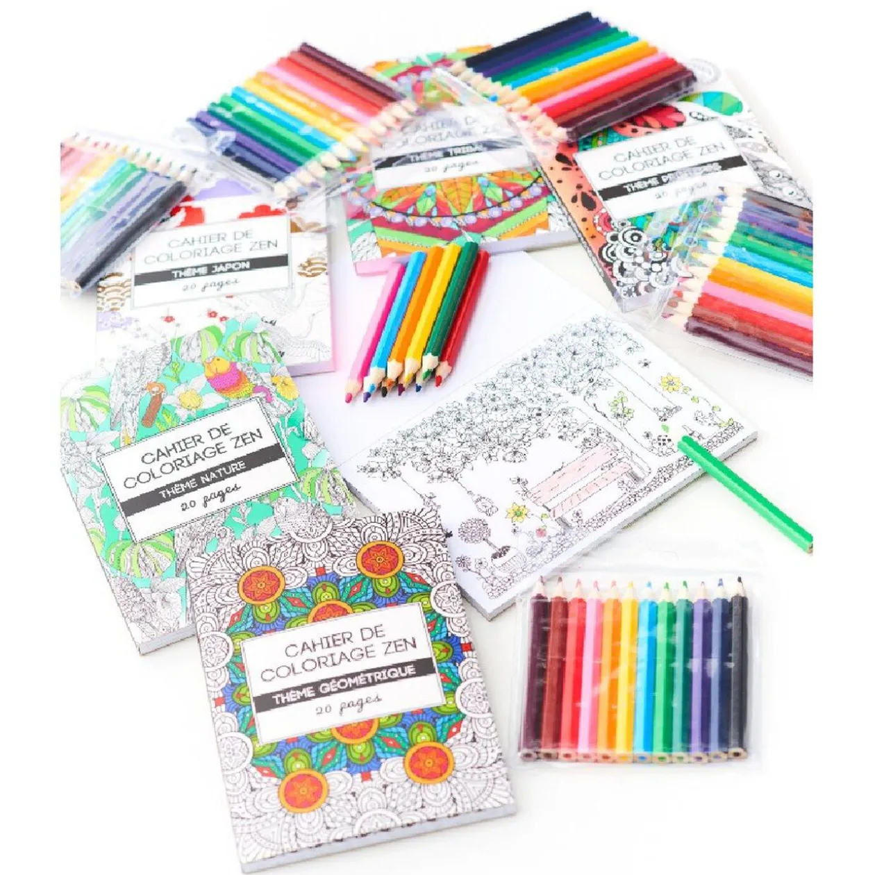 Carnet à colorier zen 20p en papier