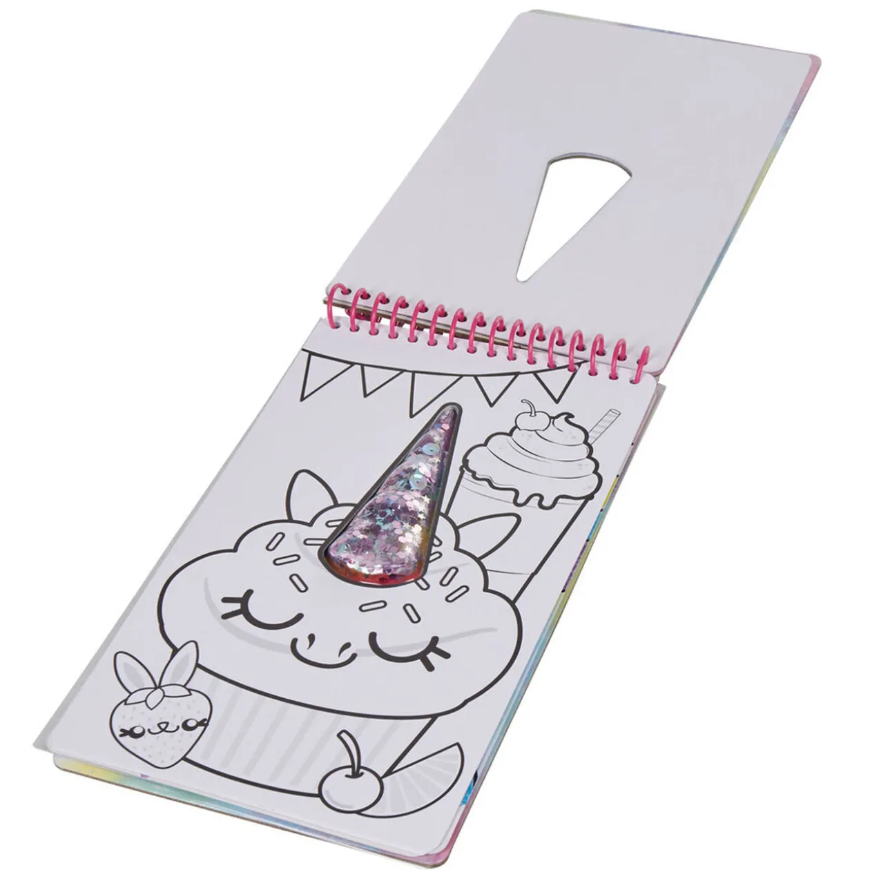 Carnet à dessins design licorne rose Lansay