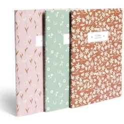 Carnet A5 champêtre à lignes 80 pages x3