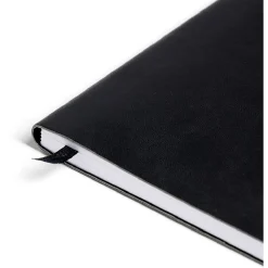 Carnet A5 noir mat à lignes 160 pages 15x21cm