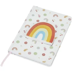 Carnet avec bloc-notes arc-en-ciel 80 feuilles