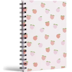 Carnet spirale A5 à lignes thème fruit pêche 160 pages