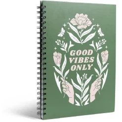 Carnet spirale A4 à lignes Good Vibes Only 200 pages