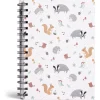Carnet spirale A5 à lignes thème animaux forêt 160 pages