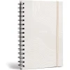 Carnet spirale A5 avec élastique 15x21cm couverture sable 160 pages