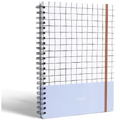 Carnet spirale A4 avec élastique 21x29cm couverture quadrillée 200 pages