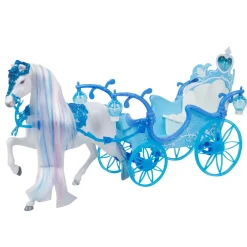 carrosse bleu et son cheval