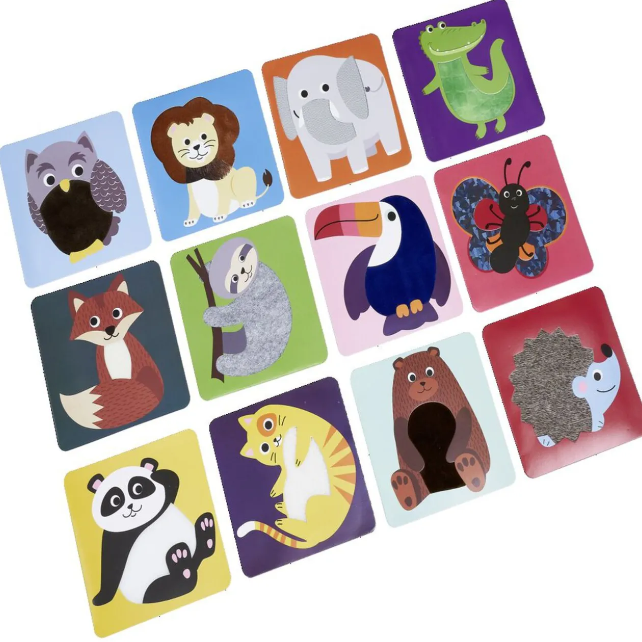 Carte animaux à toucher x12
