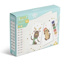 Carte de Noël x20 avec peinture à l'eau