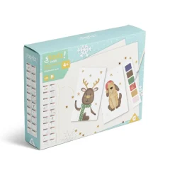 Carte de Noël x20 avec peinture à l'eau