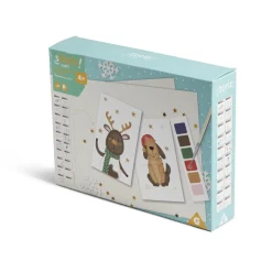 Carte de Noël x20 avec peinture à l'eau