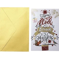 Carte de voeux imprimée Joyeux Noël et Bonne année