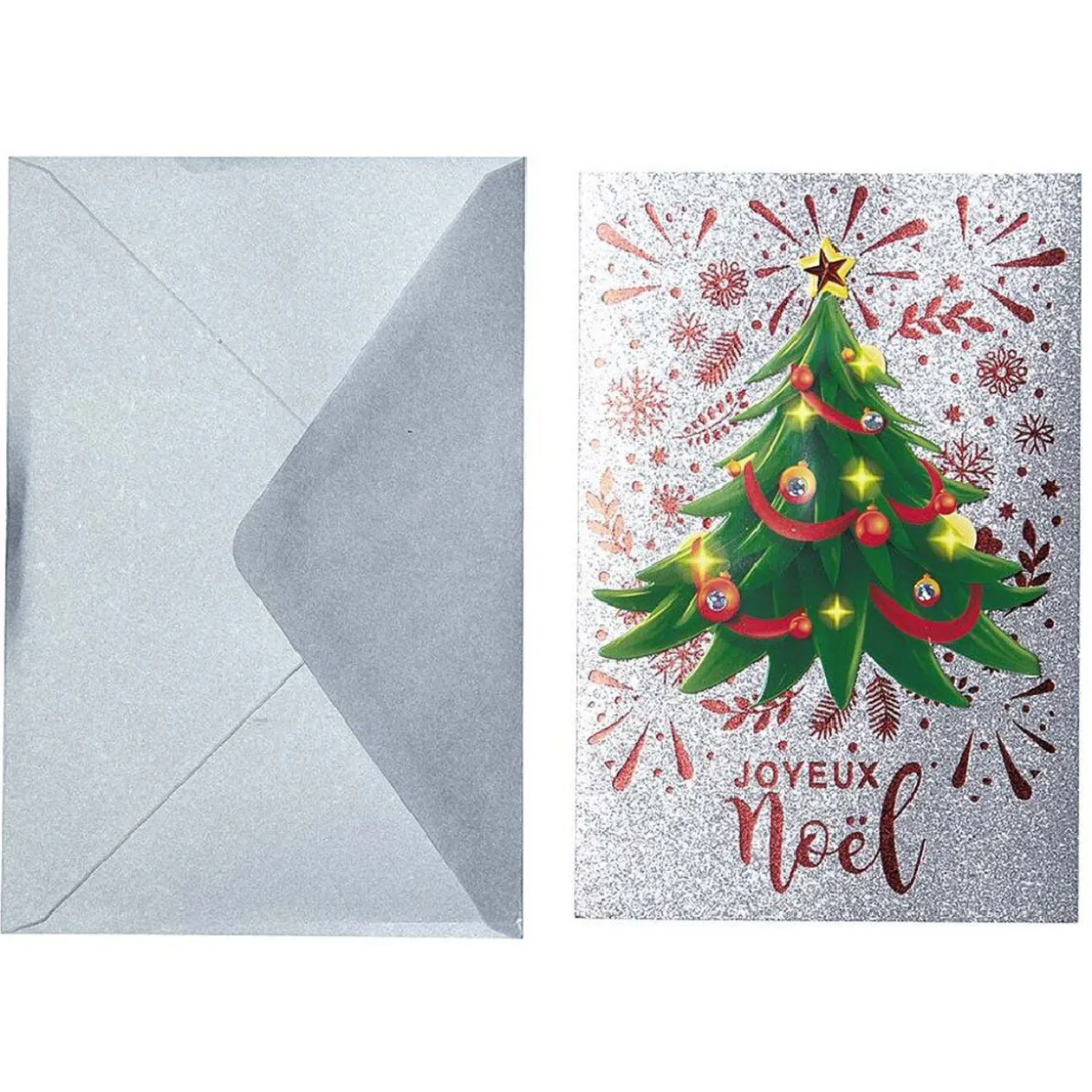 Carte de voeux Joyeux Noël motif Sapin