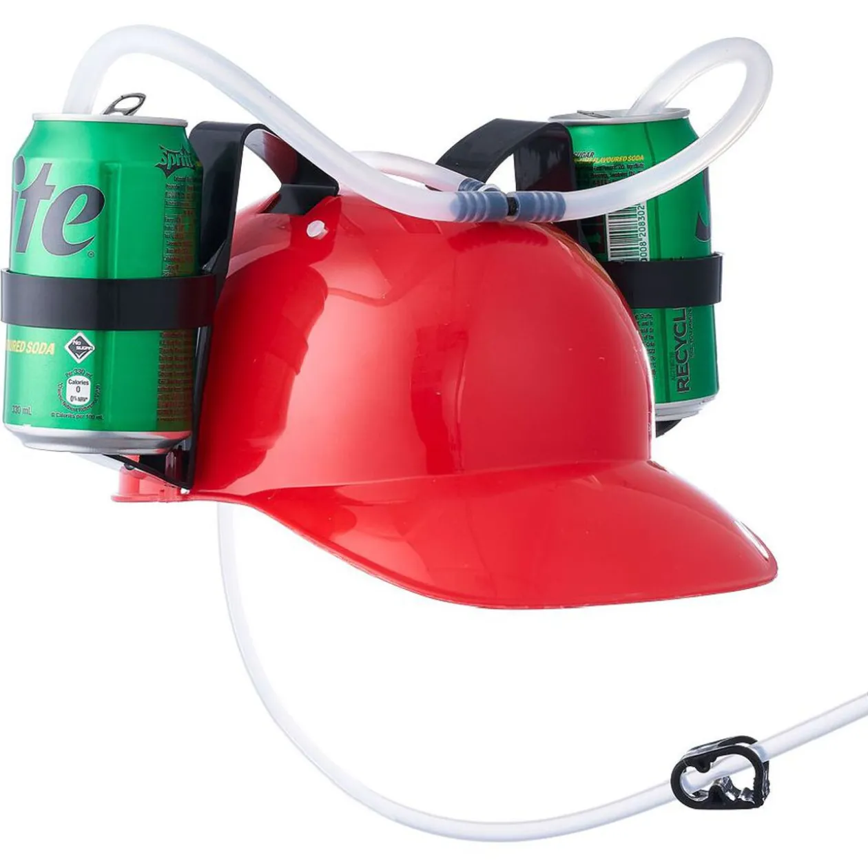 Casque à boisson double rouge