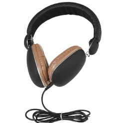 Casque audio vintage noir