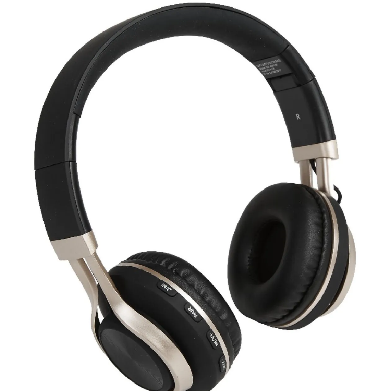 Casque Bluetooth doré et noir