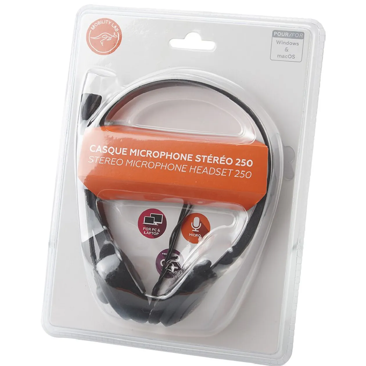 Casque gaming avec micro flexible réglable noir