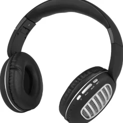 Casque vintage Bluetooth noir argent