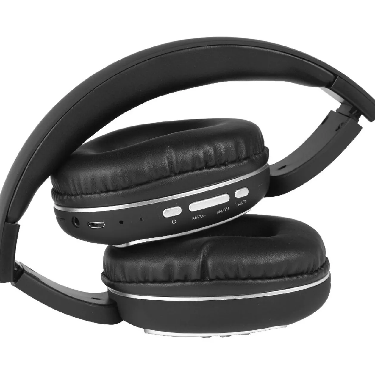 Casque vintage Bluetooth noir argent