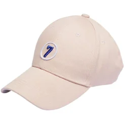 Casquette rose motif chiffre 7